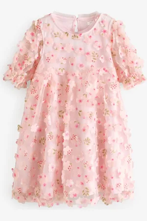 Next Mesh Flower Party Dress (3-16yrs) 8 Years (128 cm)