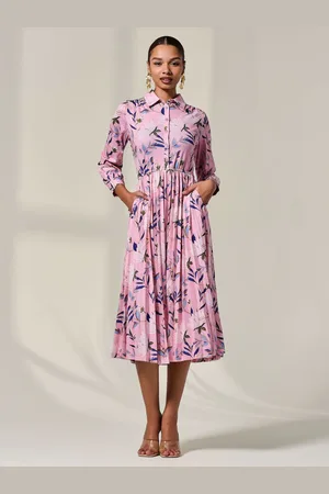 Jolie Moi Pleated Button Up Midi Dress 18