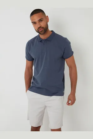 Threadbare Textured 100% Cotton Jersey Polo Shirt medium