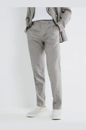 River Island Grey Stripe Suit Trousers 32r