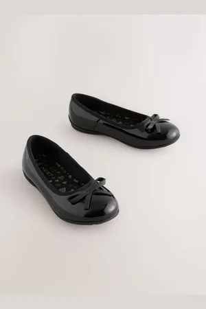 Next Standard Fit (F) Leather Ballerina School Shoes uk125eu31