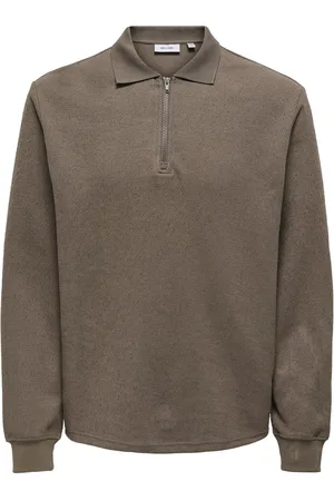 Only & Sons Long Sleeve Half Zip Polo Shirt XXL