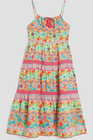 River Island Girls Tropical Stripe Maxi Dress 110116cm