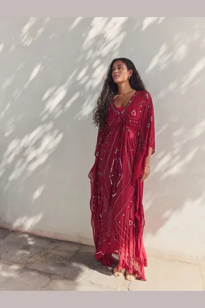Next Red Embellished Maxi Kaftan S