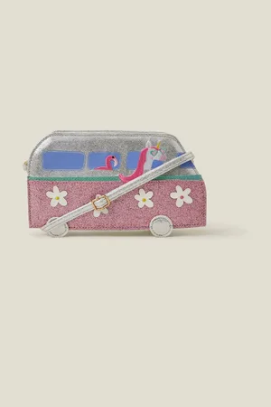 Accessorize Pink Girls Camper Van Crossbody Bag One