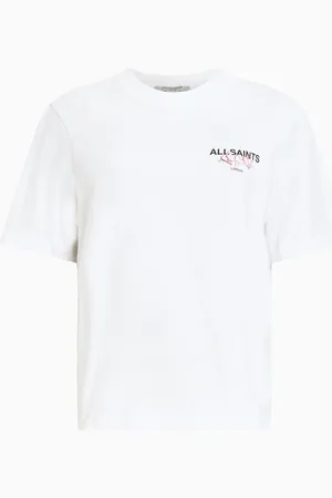 AllSaints AllSaints White Amore Lisa 100% Organic Cotton T-Shirt xsmall