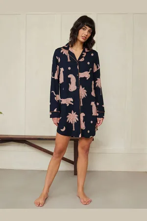 Chelsea Peers Blue Wild Duo Print Nightshirt 12