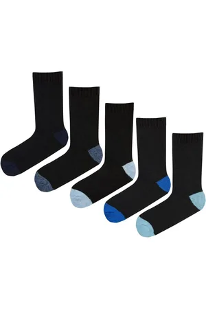 Jeff Banks Black Chunky Knit Boot Socks 5 Pack onesize
