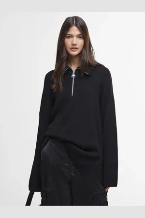 Barbour Franchesca Funnel Neck Half Zip Knitted Jumper AU 10