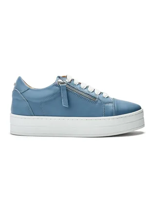 Moda In Pelle Abbiy Chunky Slab Sole Side Zip Lace Up Trainers AU 8 (EU 39)