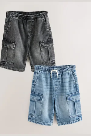 Next 100% Cotton Denim Cargo Shorts 2 Pack (3-16yrs) 10 Years (140cm)
