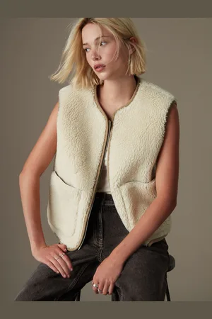 Next Ecru Teddy Borg Gilet M