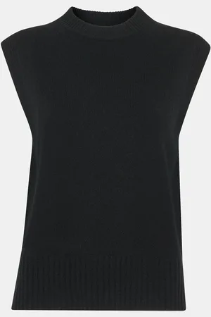 Whistles Wool Sleeveless Black Tank M