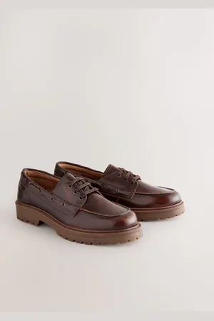 Next Standard Fit Forever Comfort Leather Chunky Lace-Up Boat Shoes AU 6 (EU 37)