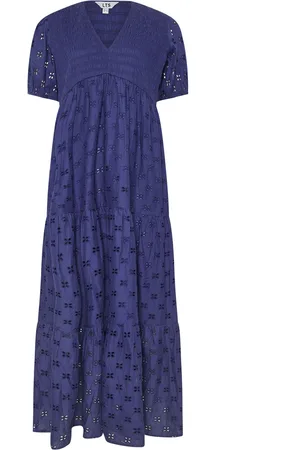 Long Tall Sally Maternity Broderie Anglaise Tie Midaxi 100% Cotton Dress AU 18 Tall
