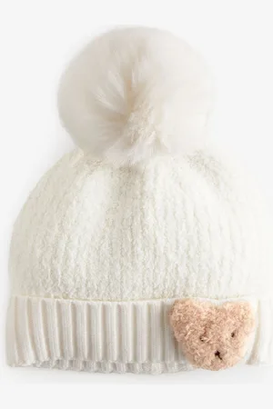 Next Cream Bear Pom Beanie Hat (3mths-6yrs) 8692cm