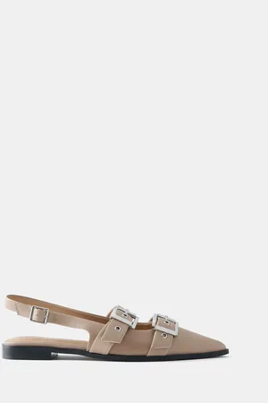 mint&berry Leather Buckled Flat Shoes AU 9 (EU 41)