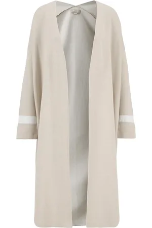 Barbour Beige Coretta Longline Knitted 100% Cotton Cardigan medium