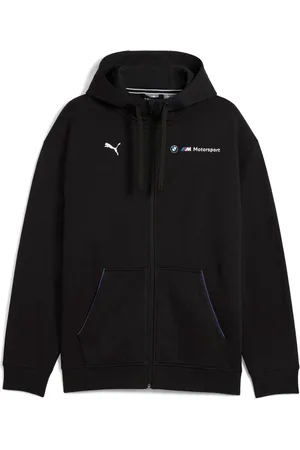 PUMA Black Mens BMW M Motorsport Essentials+ Hooded Fleece Jacket M