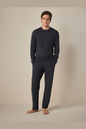 Next Charcoal Grey Modal Blend Long Sleeve Pyjama Set S Long