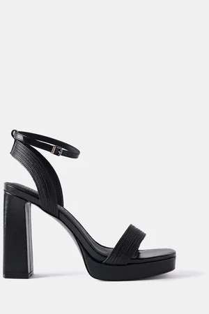 mint&berry Black Platform Heeled Sandals AU 10 (EU 41)