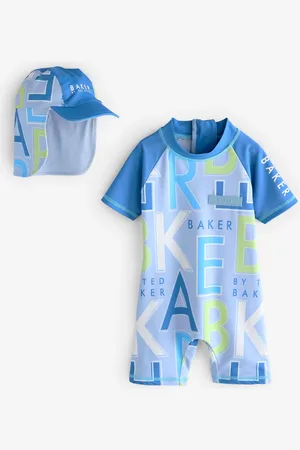 Ted Baker Blue Sunsafe Swimsuit and Hat Set 1.5