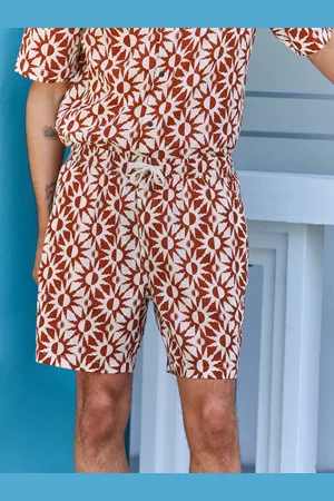 Next Sun Printed 100% Cotton Drawstring Waist Shorts