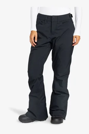 Roxy Black Waterproof Thermal Backyard Highwaisted Ski Snow Trousers L