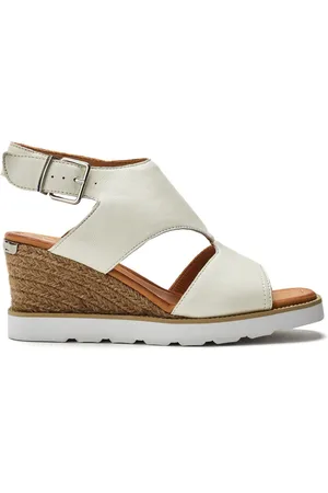 Moda In Pelle Mapel High Front Leather Wedge White Sandals AU 5 (EU 36)