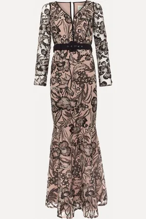 Phase Eight V-Neck Embroidered Nola Maxi Dress AU 26
