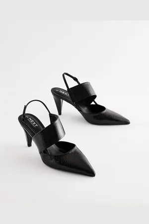 Next Standard Fit Forever Comfort Point Toe Asymmetric Strap Detail Heel Slingbacks AU 10 (EU 42)