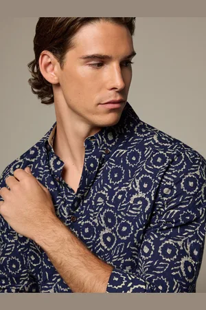 Next 100% Cotton Textured Print Long Sleeve Shirt XXL
