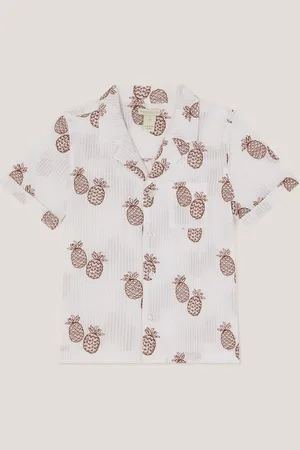Monsoon Pineapple Print 100% Cotton Shirt 110116cm