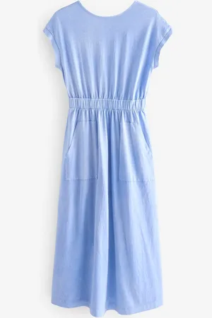Next 100% Cotton Summer Midi T-Shirt Dress AU 16