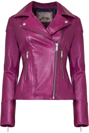 Joe Browns Purple Classic Collared Biker Jacket AU 16