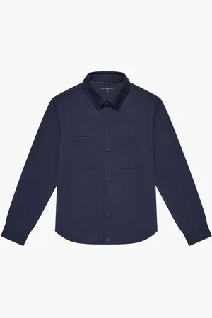 French Connection Stretch Long Sleeve Chest Pocket Button Up Overshirt large