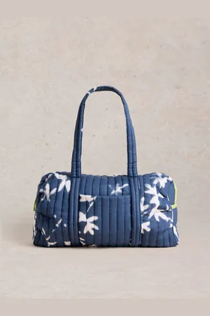 White Stuff Blue Zoe Printed Weekender Bag One