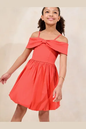 Lipsy London Bow Bardot Puffball Dress (5-16yrs) 116122cm