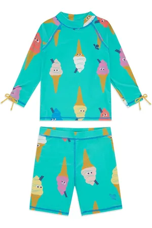 Muddy Puddles Light Blue UV Protective Surf Set with Shorts 5