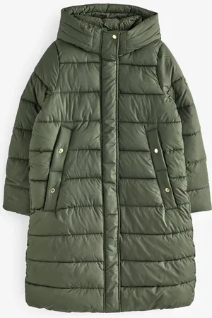 Barbour Barron Longline Baffle Quilt Puffer Coat AU 10