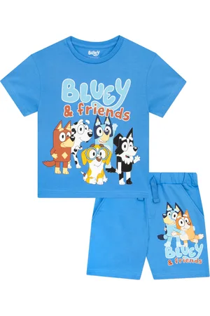 Character Blue 100% Cotton T-Shirt And Shorts Set 6