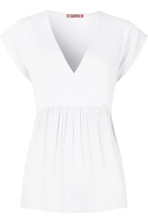 Joe Browns White Relaxed Fit V-Neck 100% Cotton Top 14