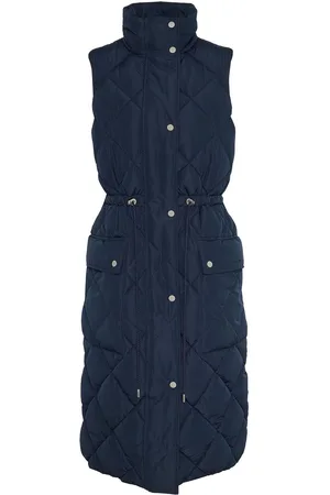 Barbour Navy Rita Longline Puffer Gilet AU 8