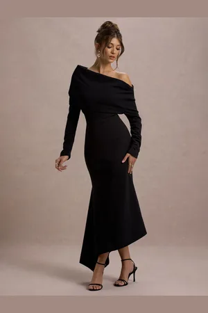 Club L Lou One Shoulder Asymmetric Maxi Dress AU 8