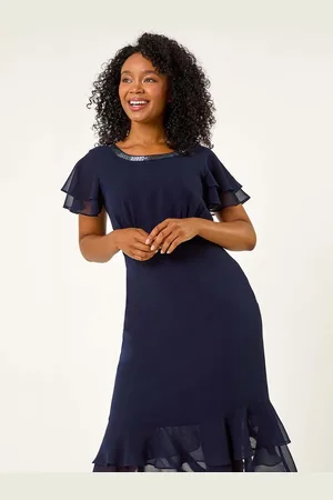 Roman Petite Double Frill Midi Dress 16