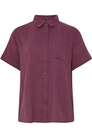 Long Tall Sally Cheesecloth Short Sleeve 100% Cotton Shirt AU 14 Tall