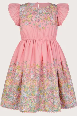 Monsoon Floral Print Frill Sleeve Dress 10 Years (140cm)