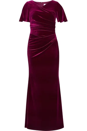 Gina Bacconi Minka Velvet Maxi Dress With Cowl Neck AU 20