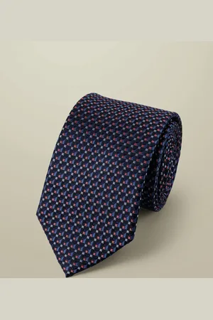Charles Tyrwhitt Blue Silk Stain Resistant Semi Plain 1 Tie One