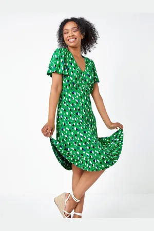 Roman Petite Spot Stretch Tea Dress AU 12